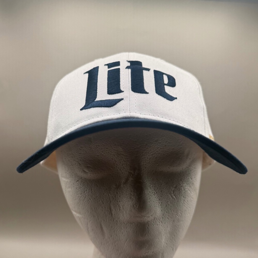 Miller Lite Hat Mens One Size Brad Keselowski Team Penske Racing White Navy NEW